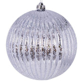 695876-6 Inch Silver Mercury Lined Ball Christmas Tree Ornament (4 pack) (N162407)